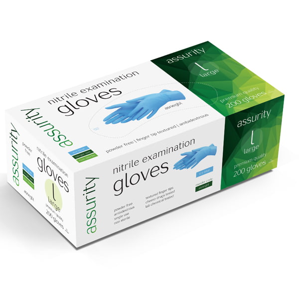 Assurity Nitrile Examination Gloves